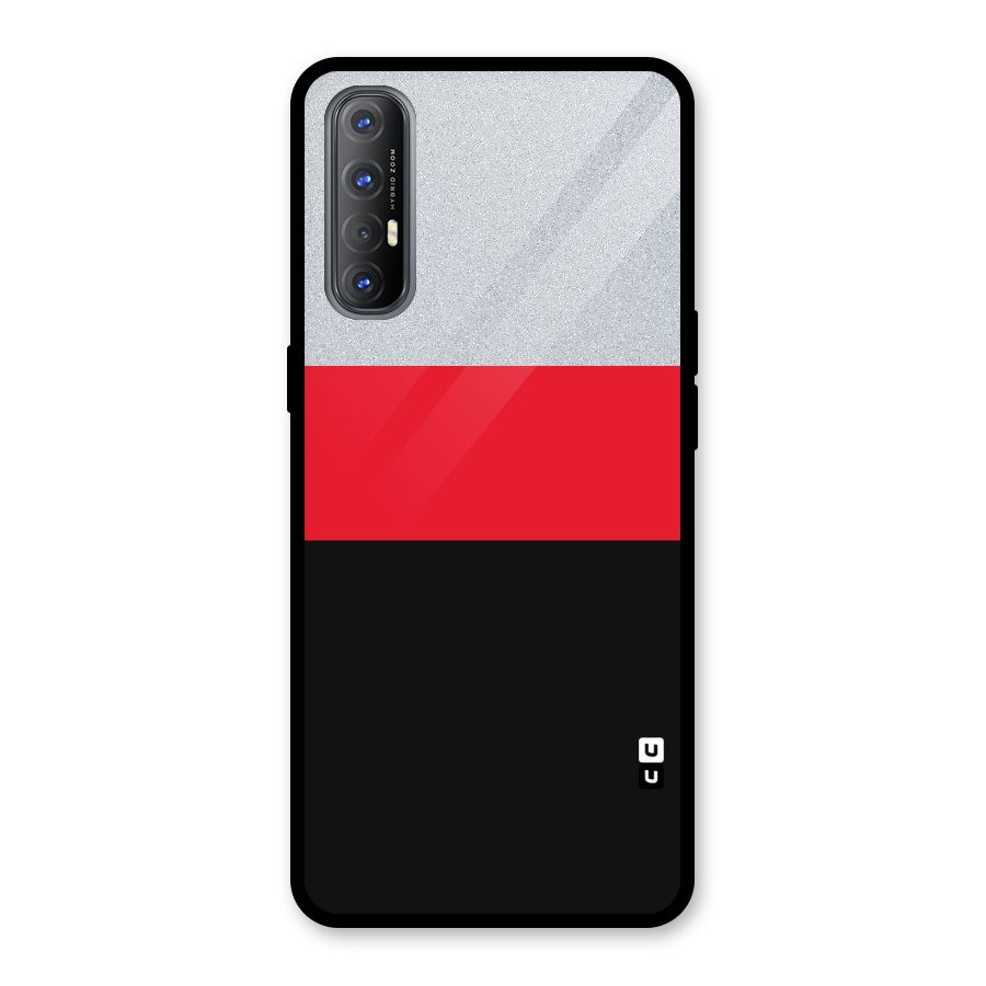 Cool Melange Stripe Glass Back Case for Oppo Reno3 Pro