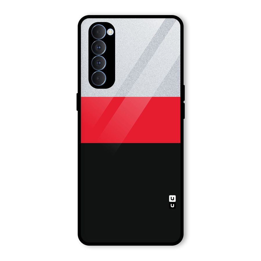 Cool Melange Stripe Glass Back Case for Oppo Reno4 Pro