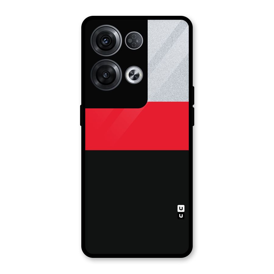 Cool Melange Stripe Glass Back Case for Oppo Reno8 Pro 5G