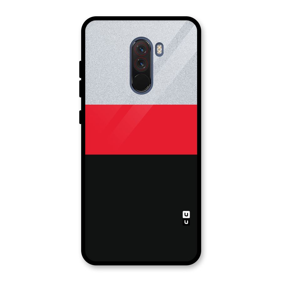 Cool Melange Stripe Glass Back Case for Poco F1