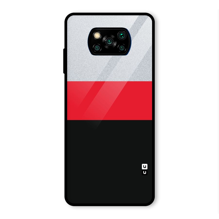 Cool Melange Stripe Glass Back Case for Poco X3 Pro