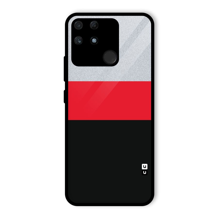 Cool Melange Stripe Glass Back Case for Realme Narzo 50A