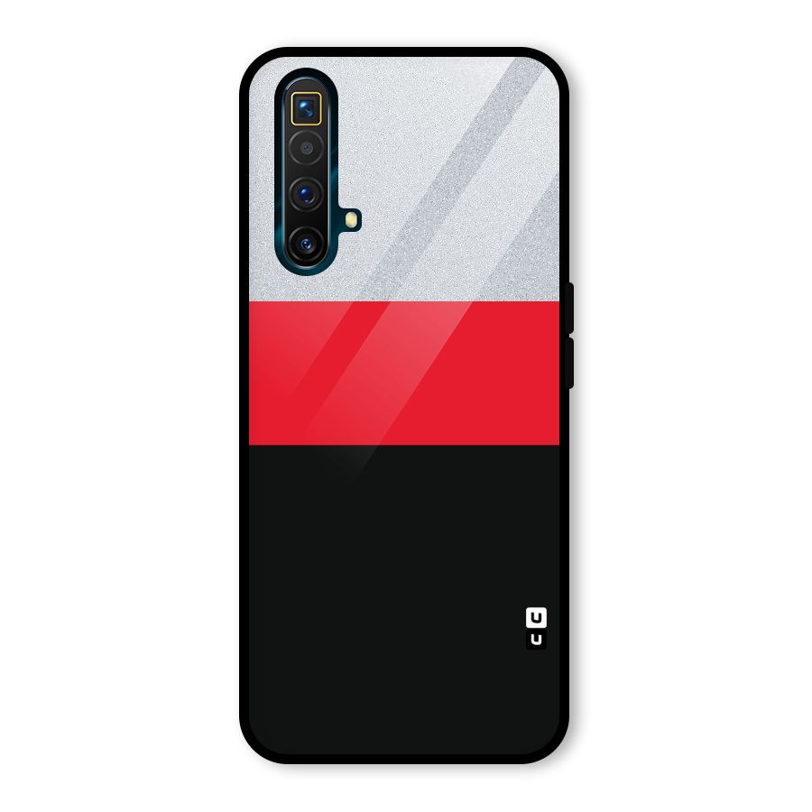 Cool Melange Stripe Glass Back Case for Realme X3
