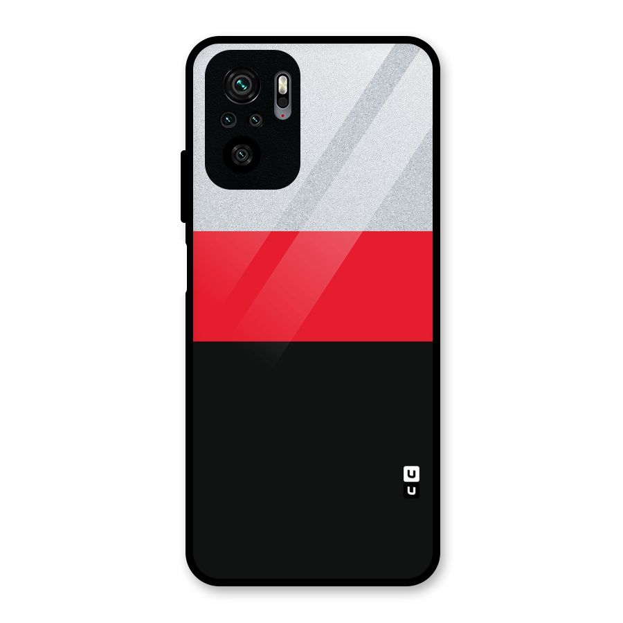 Cool Melange Stripe Glass Back Case for Redmi Note 10S