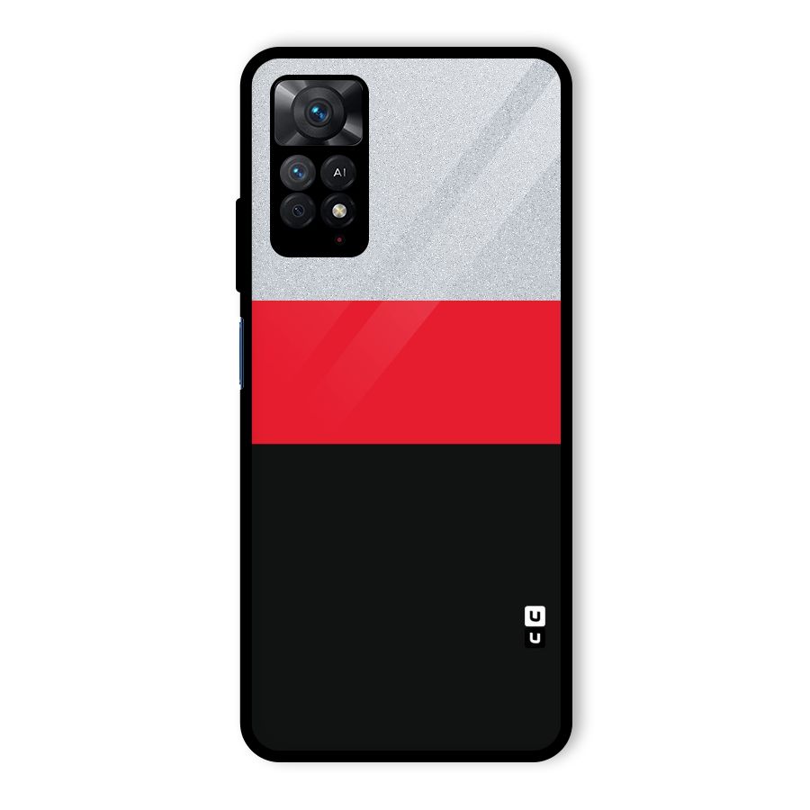 Cool Melange Stripe Glass Back Case for Redmi Note 11 Pro Plus 5G