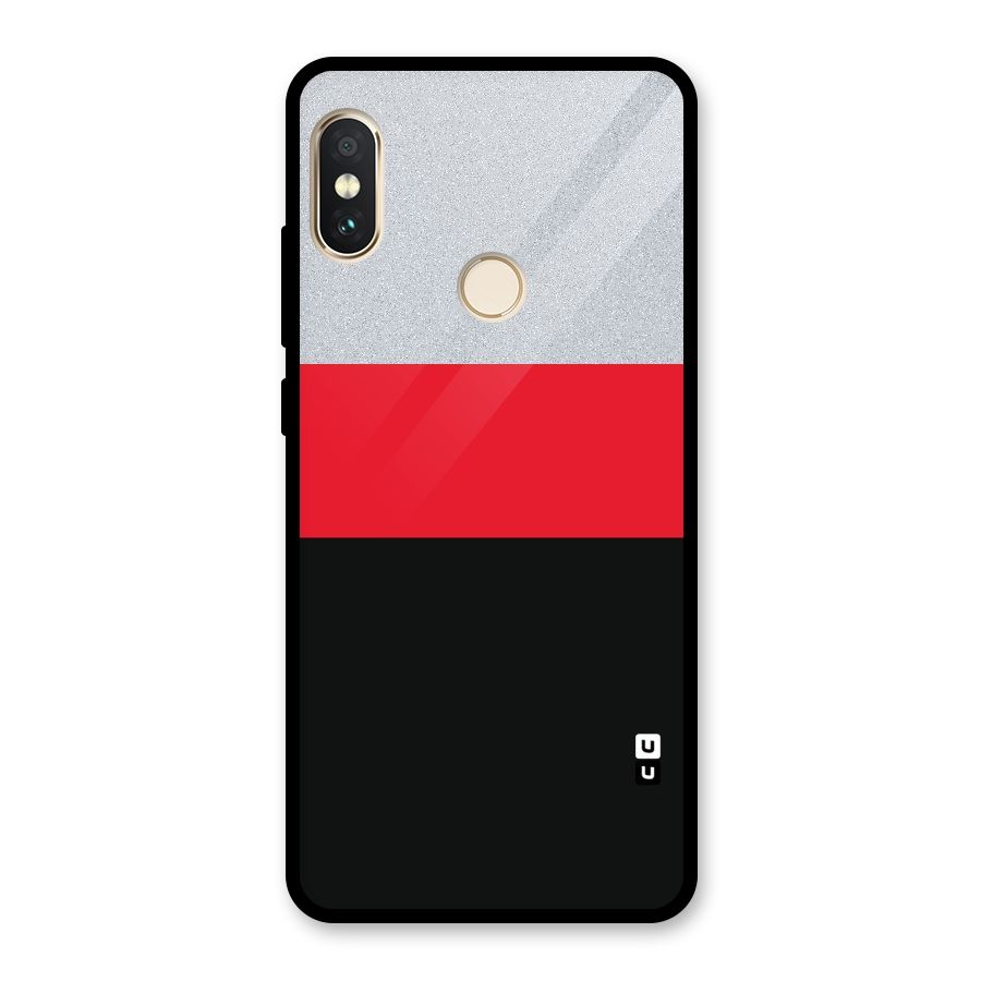 Cool Melange Stripe Glass Back Case for Redmi Note 5 Pro