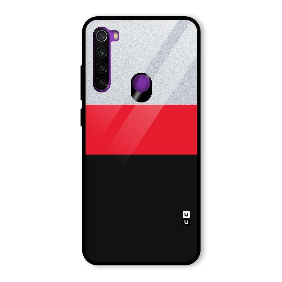 Cool Melange Stripe Glass Back Case for Redmi Note 8