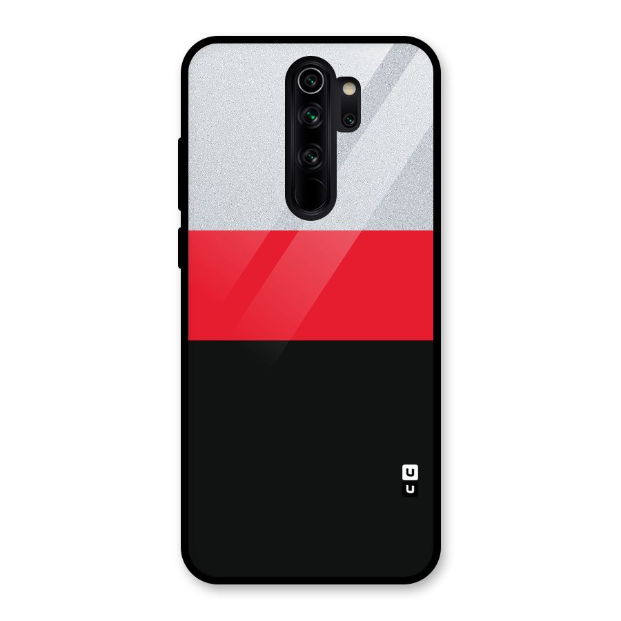 Cool Melange Stripe Glass Back Case for Redmi Note 8 Pro