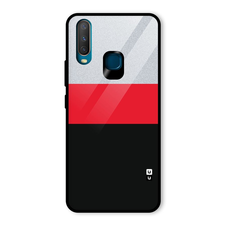 Cool Melange Stripe Glass Back Case for Vivo U10