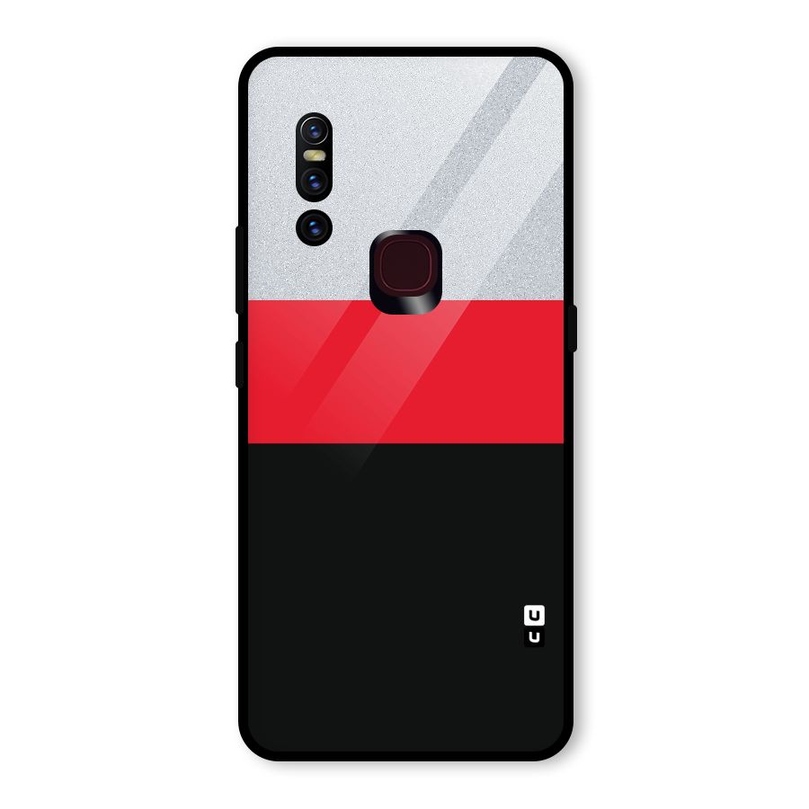 Cool Melange Stripe Glass Back Case for Vivo V15