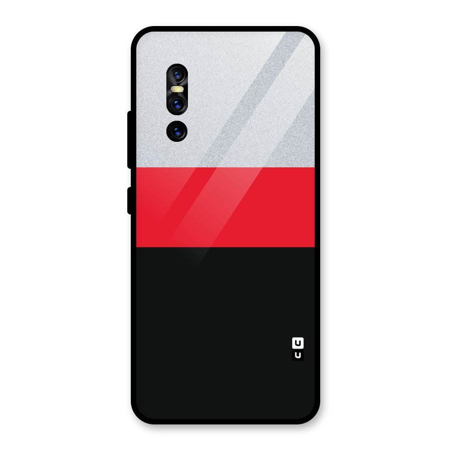 Cool Melange Stripe Glass Back Case for Vivo V15 Pro