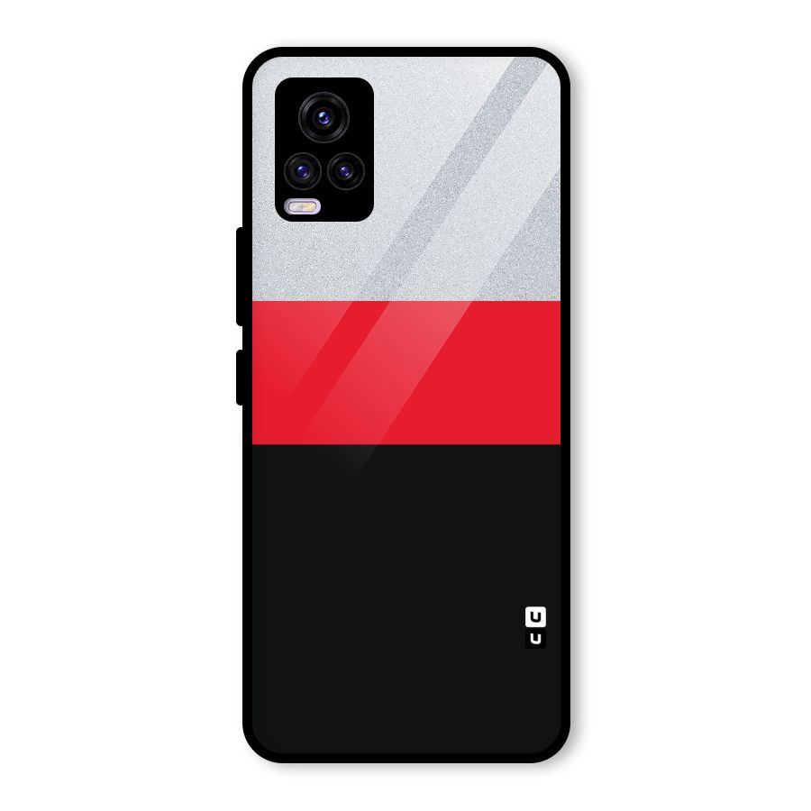 Cool Melange Stripe Glass Back Case for Vivo V20