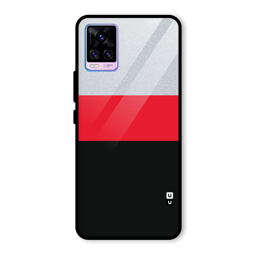 Cool Melange Stripe Glass Back Case for Vivo V20 Pro