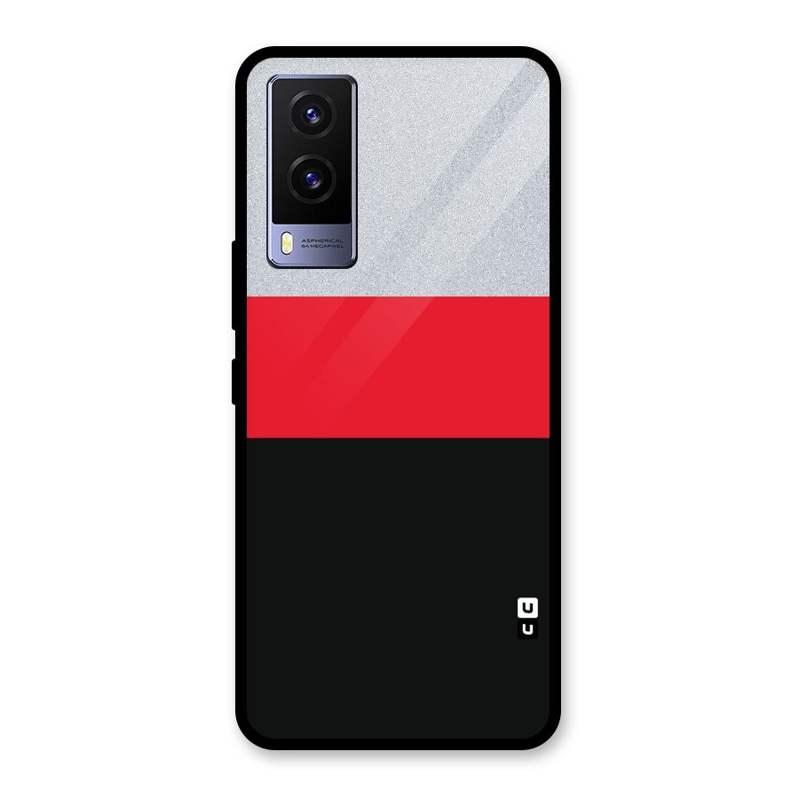 Cool Melange Stripe Glass Back Case for Vivo V21e 5G