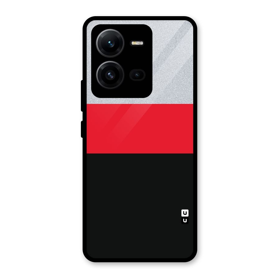 Cool Melange Stripe Glass Back Case for Vivo V25