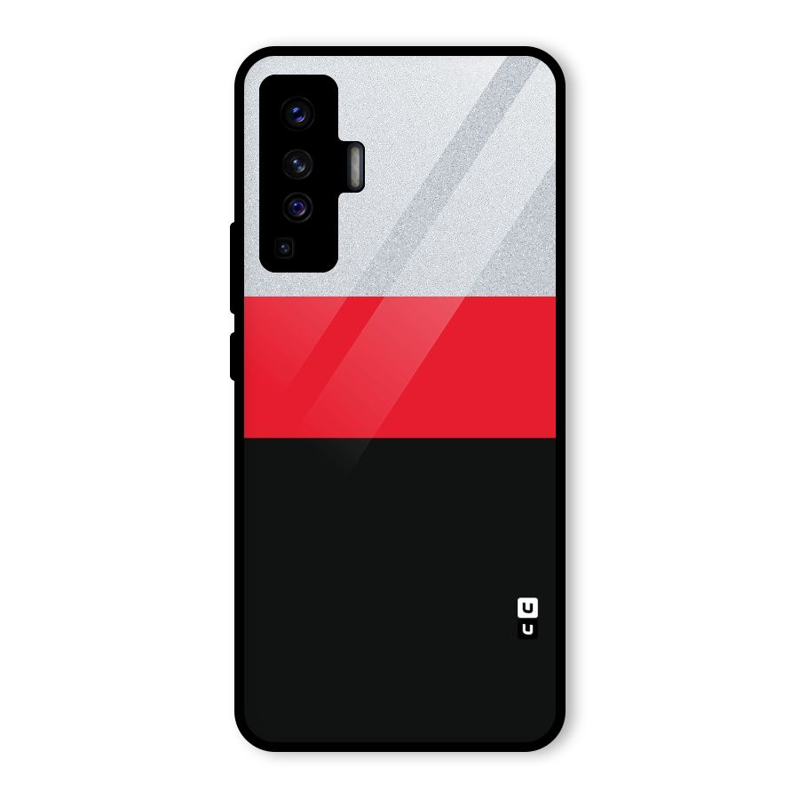 Cool Melange Stripe Glass Back Case for Vivo X50