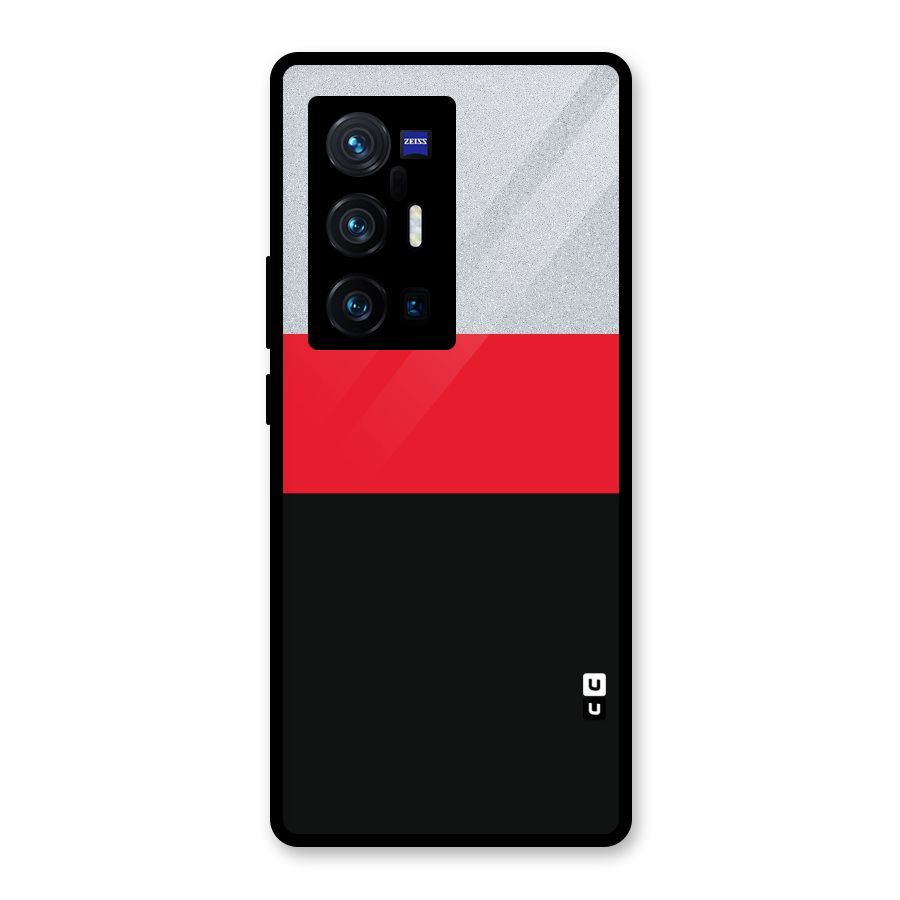 Cool Melange Stripe Glass Back Case for Vivo X70 Pro Plus