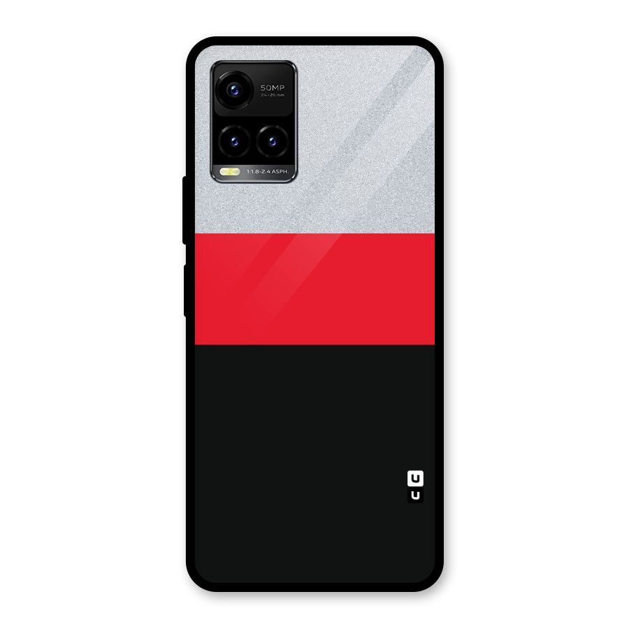 Cool Melange Stripe Glass Back Case for Vivo Y21T