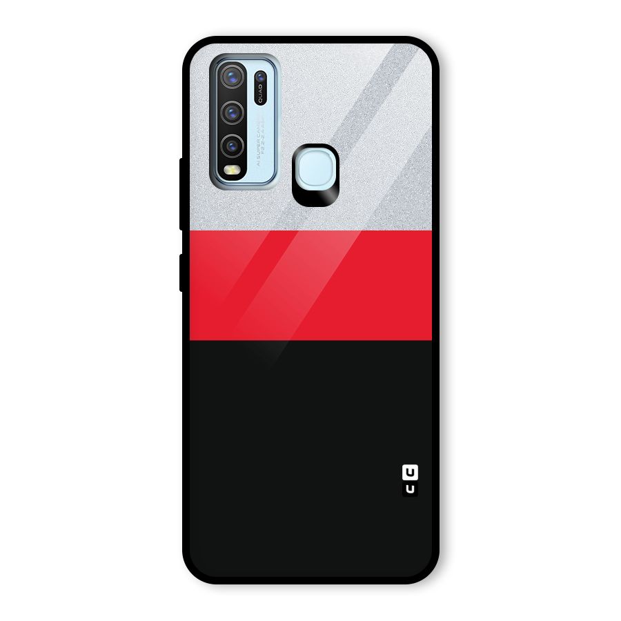 Cool Melange Stripe Glass Back Case for Vivo Y30