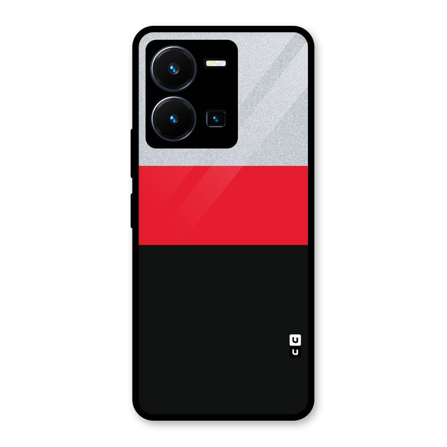 Cool Melange Stripe Glass Back Case for Vivo Y35
