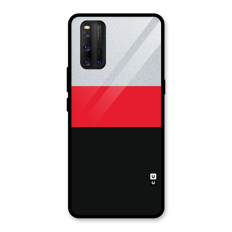 Cool Melange Stripe Glass Back Case for Vivo iQOO 3