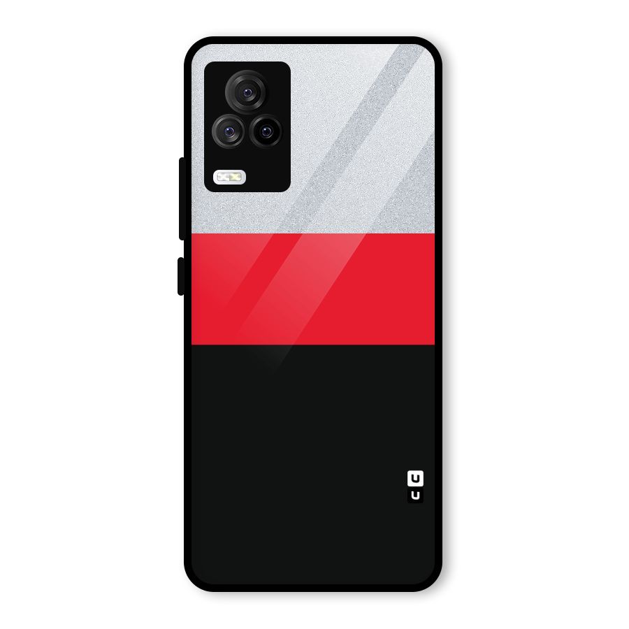 Cool Melange Stripe Glass Back Case for Vivo iQOO 7 Legend 5G