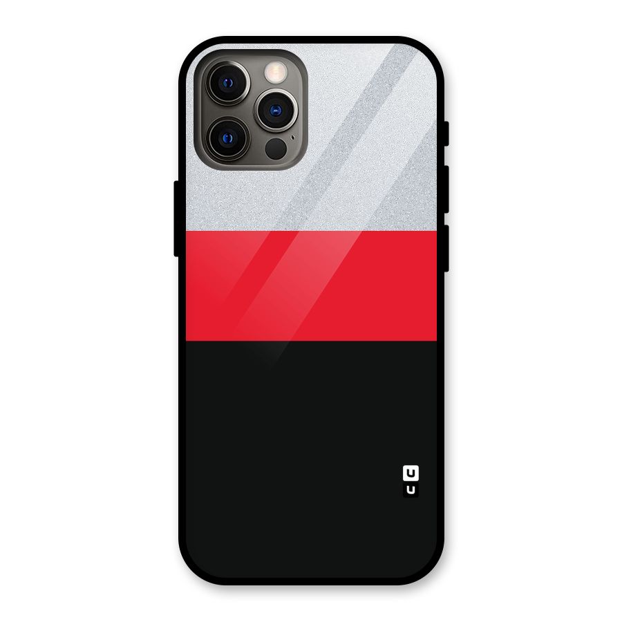 Cool Melange Stripe Glass Back Case for iPhone 12 Pro