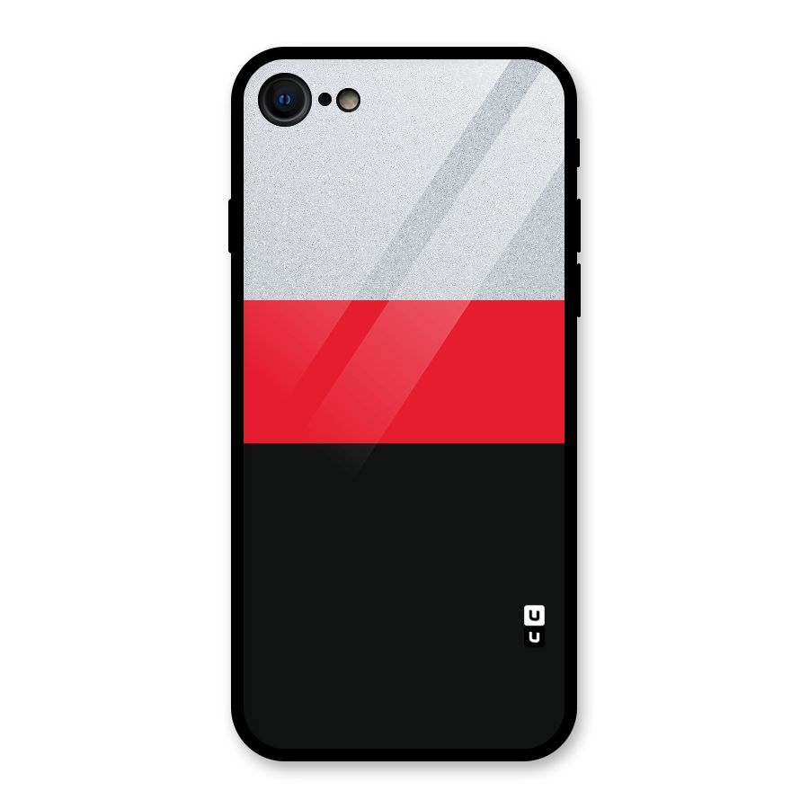 Cool Melange Stripe Glass Back Case for iPhone SE 2022