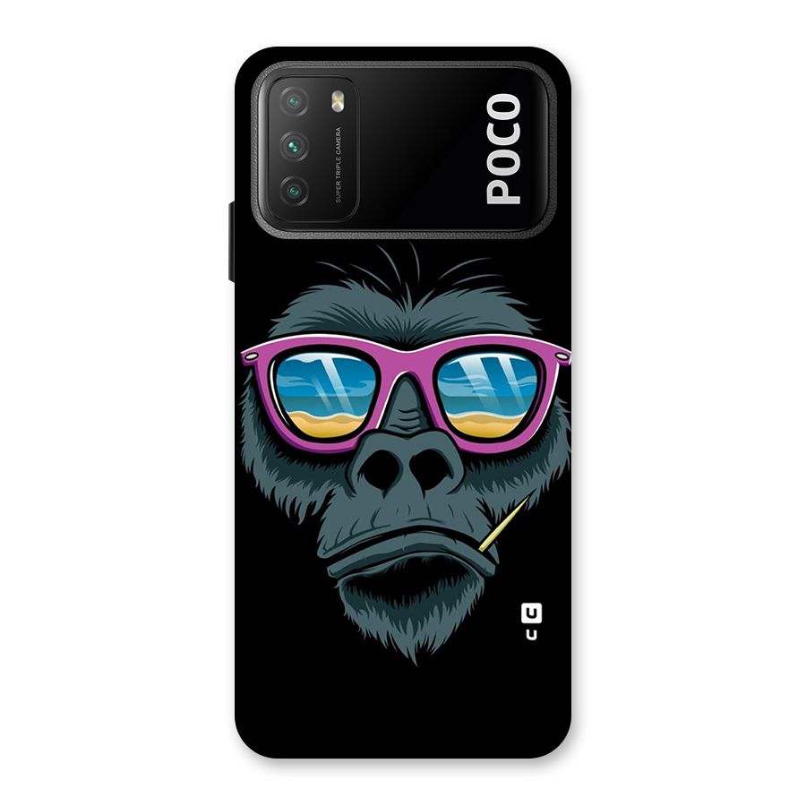 Cool Monkey Beach Sunglasses Back Case for Poco M3