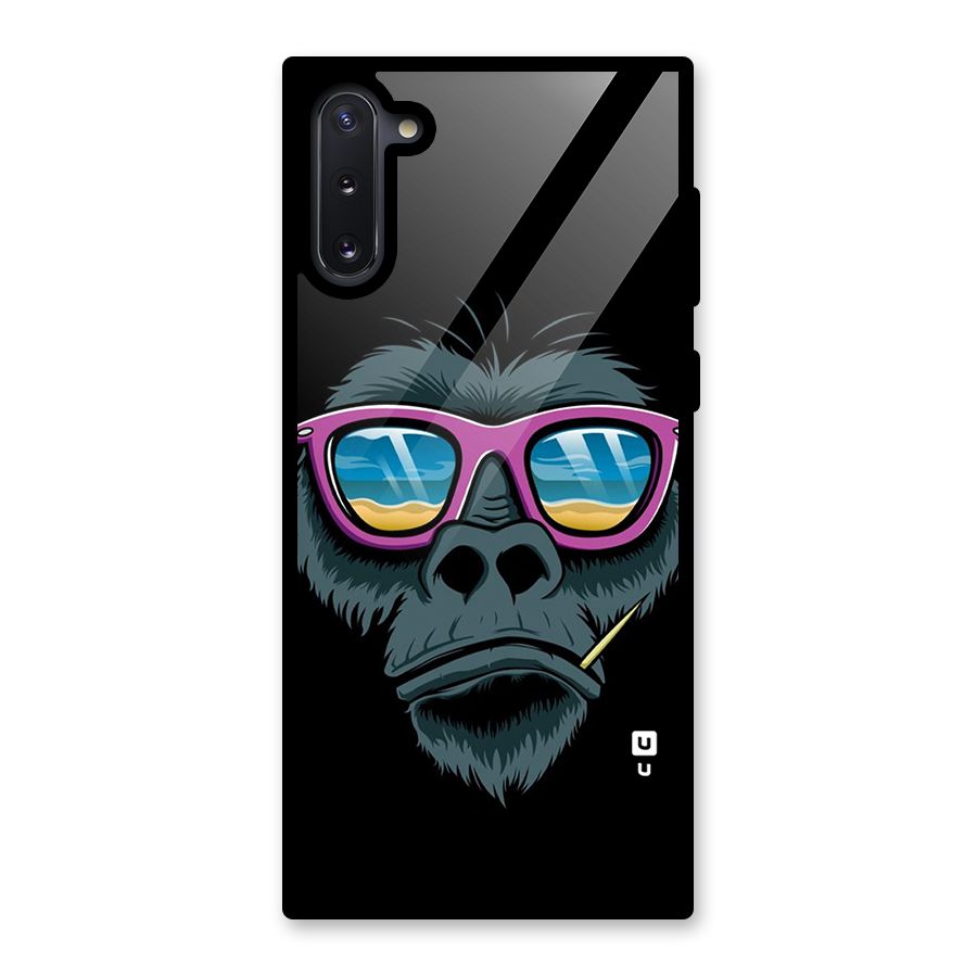 Cool Monkey Beach Sunglasses Glass Back Case for Galaxy Note 10