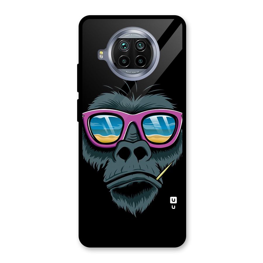 Cool Monkey Beach Sunglasses Glass Back Case for Mi 10i