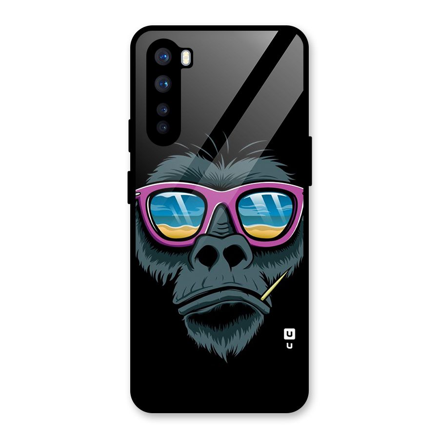 Cool Monkey Beach Sunglasses Glass Back Case for OnePlus Nord