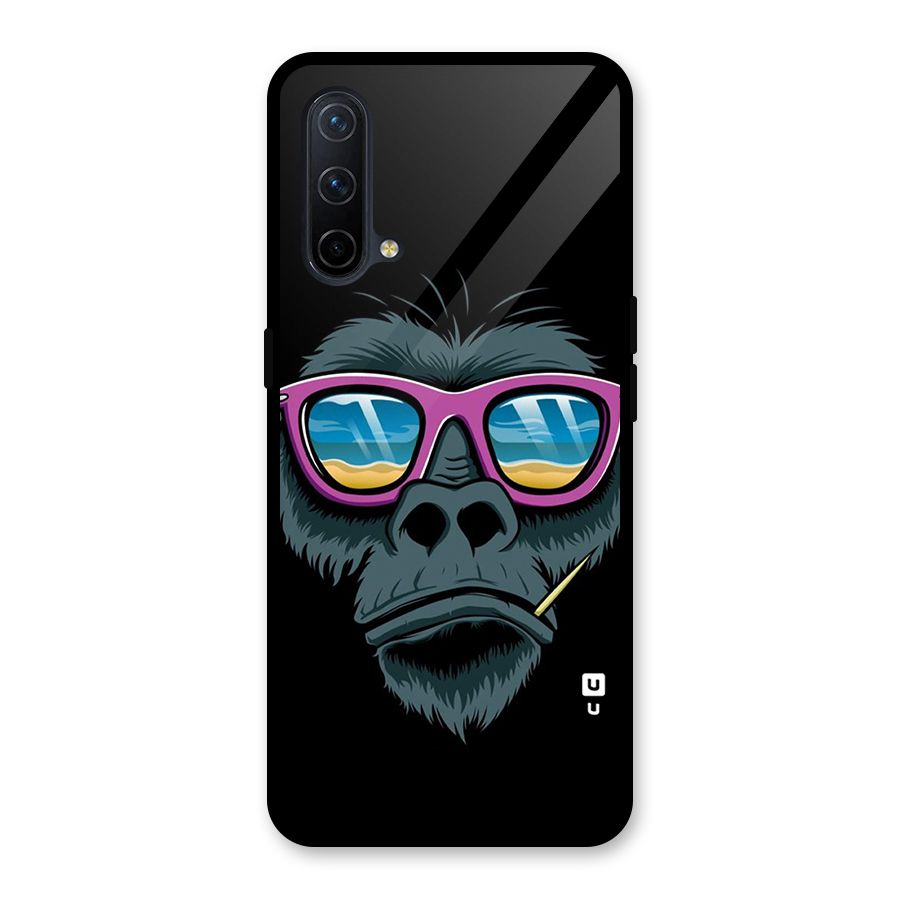 Cool Monkey Beach Sunglasses Glass Back Case for OnePlus Nord CE 5G