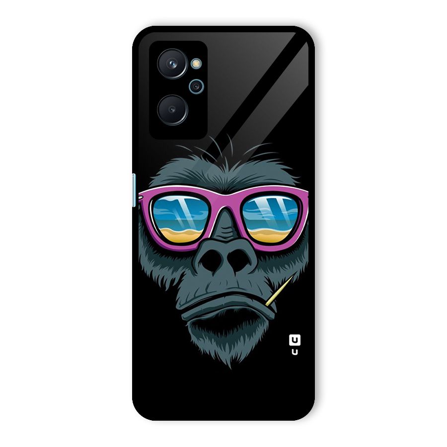Cool Monkey Beach Sunglasses Glass Back Case for Realme 9i