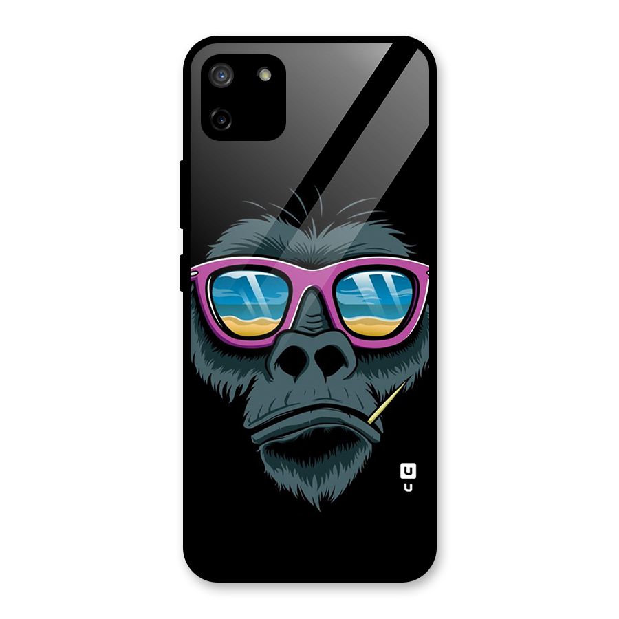 Cool Monkey Beach Sunglasses Glass Back Case for Realme C11