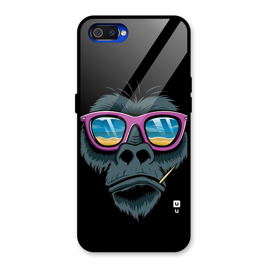 Cool Monkey Beach Sunglasses Glass Back Case for Realme C2