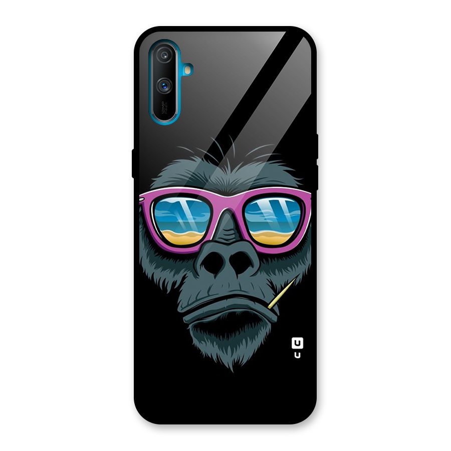 Cool Monkey Beach Sunglasses Glass Back Case for Realme C3