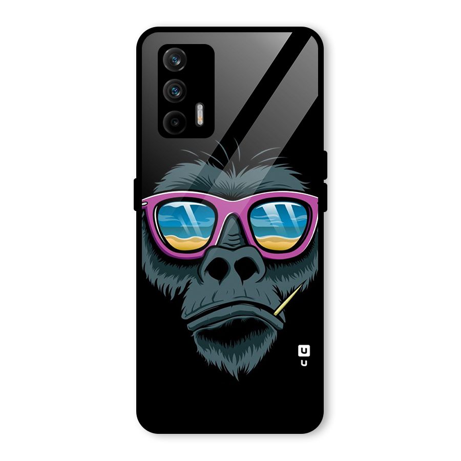 Cool Monkey Beach Sunglasses Glass Back Case for Realme GT 5G