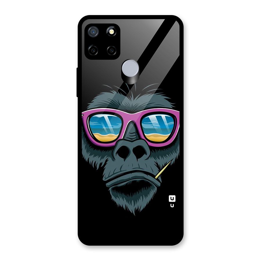 Cool Monkey Beach Sunglasses Glass Back Case for Realme Narzo 20