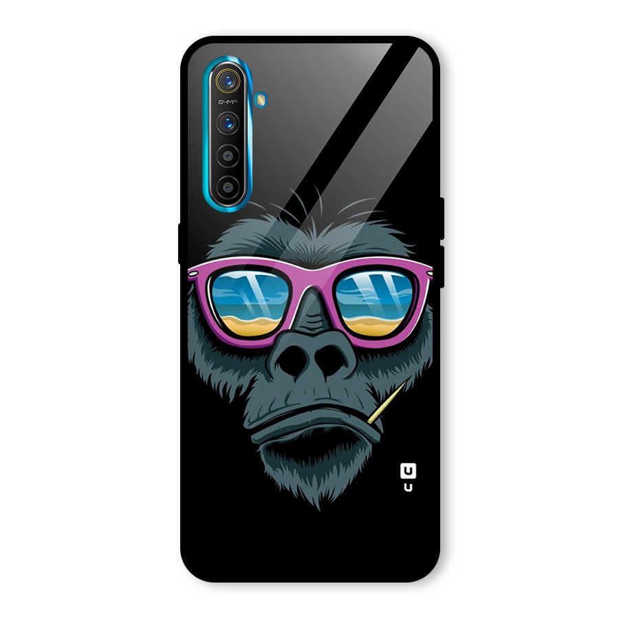 Cool Monkey Beach Sunglasses Glass Back Case for Realme X2