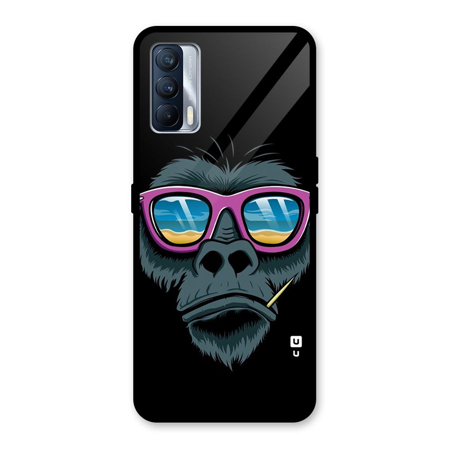 Cool Monkey Beach Sunglasses Glass Back Case for Realme X7