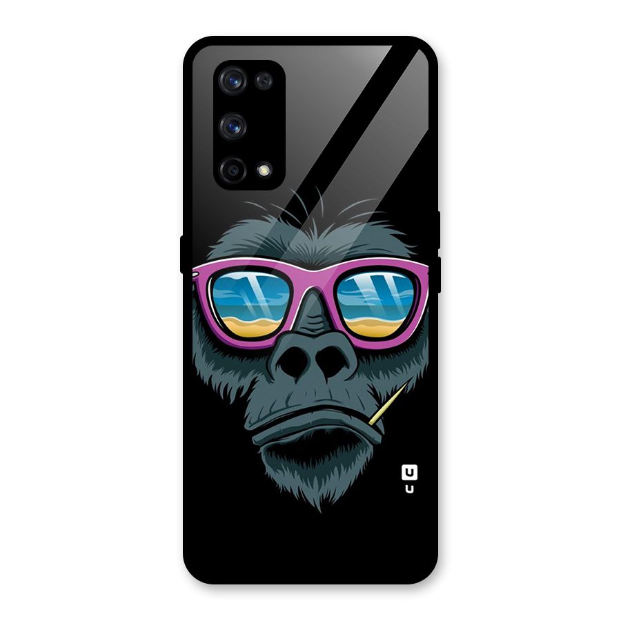 Cool Monkey Beach Sunglasses Glass Back Case for Realme X7 Pro