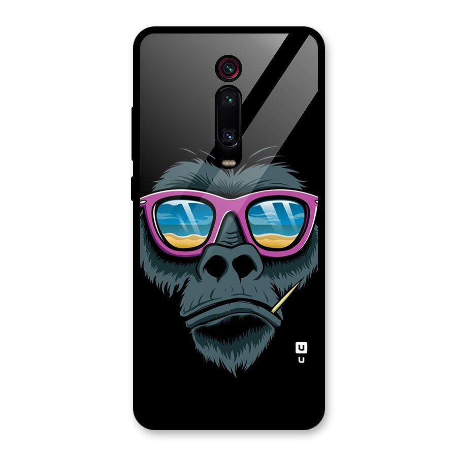 Cool Monkey Beach Sunglasses Glass Back Case for Redmi K20