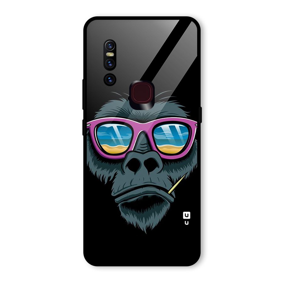 Cool Monkey Beach Sunglasses Glass Back Case for Vivo V15