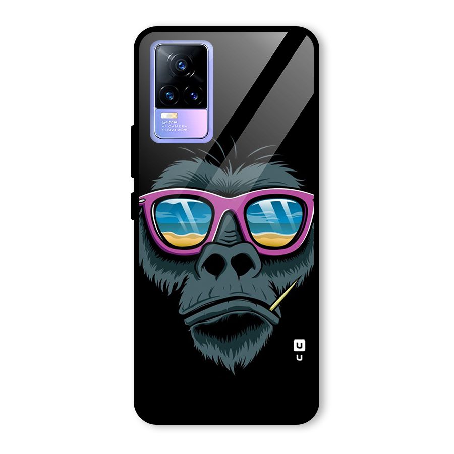 Cool Monkey Beach Sunglasses Glass Back Case for Vivo Y73