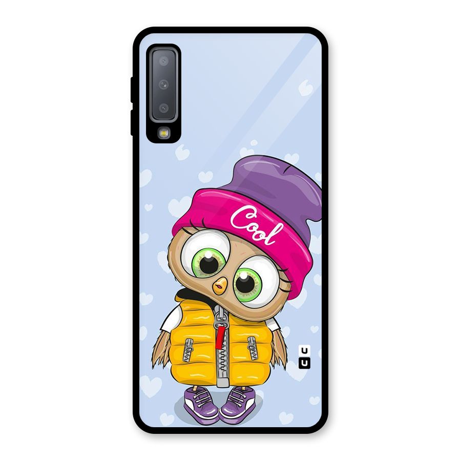 Cool Owl Glass Back Case for Galaxy A7 (2018)