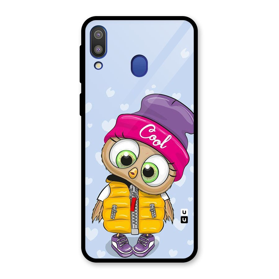 Cool Owl Glass Back Case for Galaxy M20