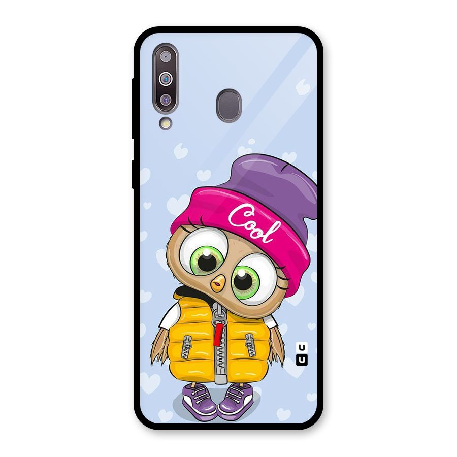 Cool Owl Glass Back Case for Galaxy M30