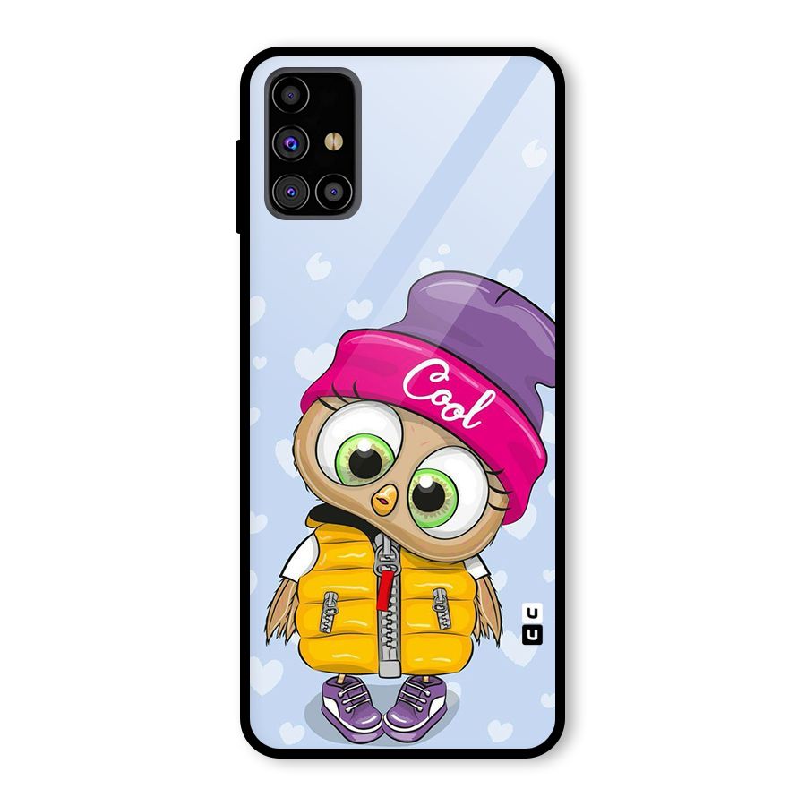 Cool Owl Glass Back Case for Galaxy M31s