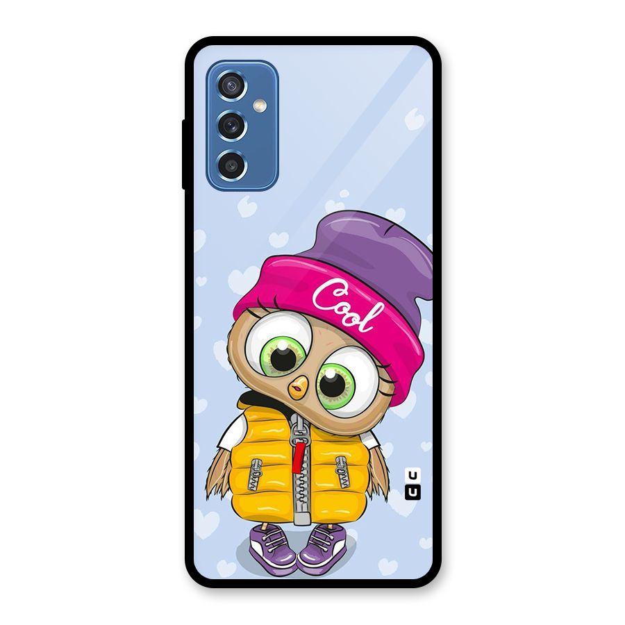 Cool Owl Glass Back Case for Galaxy M52 5G